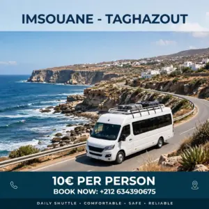 IMSOUANE - TAGHAZOUT 10€ / PERSON