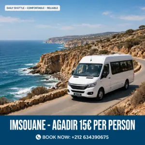 6756. IMSOUANE → AGADIR 15€🚐 Imsouane → Agadir 15€ / person 📲 +212634390675 - 24/7